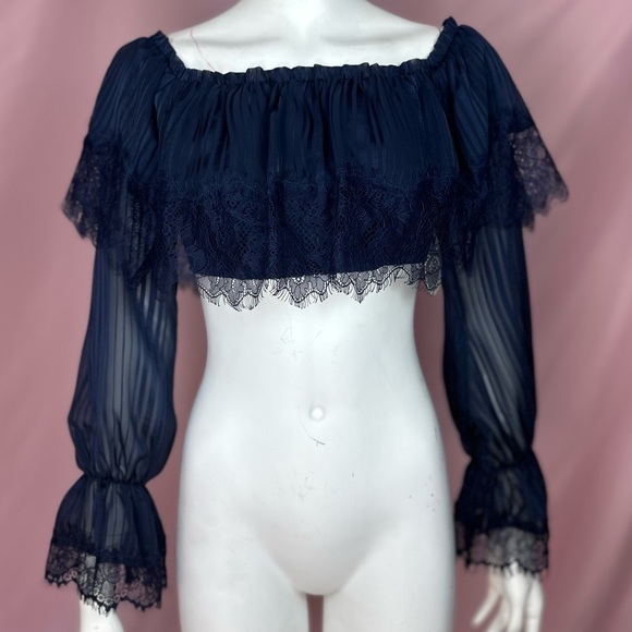 🅽🅴🆆 Tularosa Annie Crop Top in Iris Blue, women's size XS - Picture 6 of 17